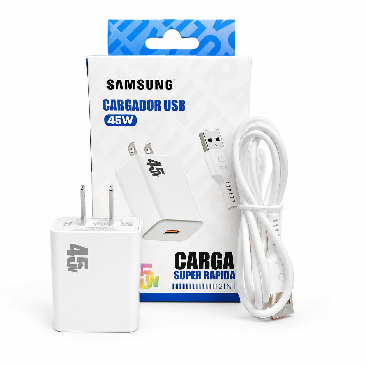 ChatGPT Image 3 jun 2026, 01_27_39 p.m. Cargador Samsung 45W Super Rápida USB con Cable - Imagen 1